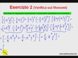 Matematica: Esercizi di Verifica sui Monomi