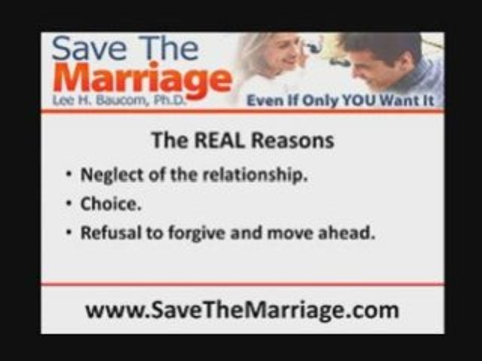 Why  Marriages Fail