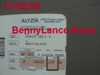 BennyLance News 17/02/09 -Benny va à Bratislava