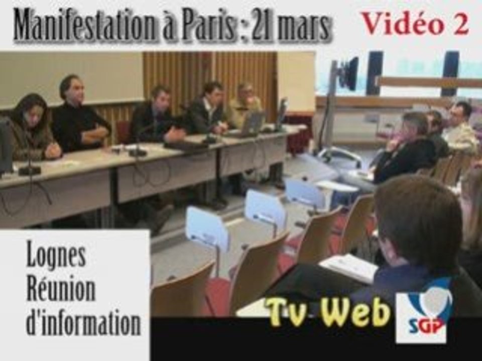Video 2 Reunion d'information à Lognes (19,59)