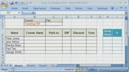 Microsoft Excel Vlookup function to assign discounts based o