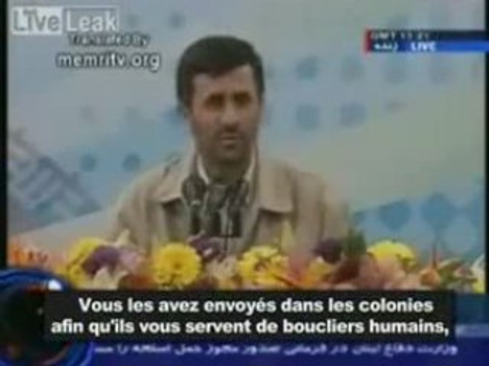 Ahmadinejad au sujet du sionisme