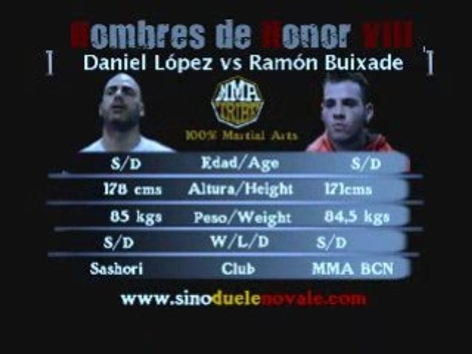 Hombres de Honor VIII - Dani López vs Ramón Buixade