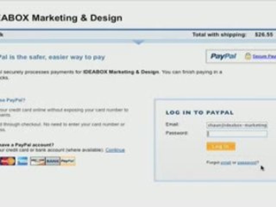 How to put a Paypal button on SBI