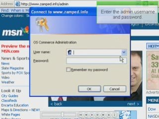 osCommerce Video Tutorial: Login osCommerce Administration A