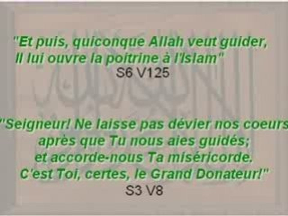 Récit d'une française convertie à l'islam..c très émouvant.