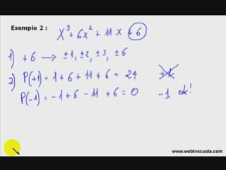 Matematica: Esercizi Applicazioni Regola di Ruffini