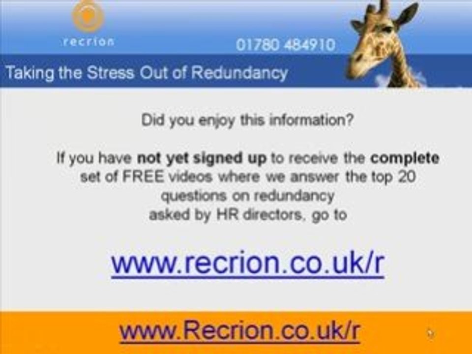 Redundancy Procedure Less Than 20 - Receive Free Video Now!
