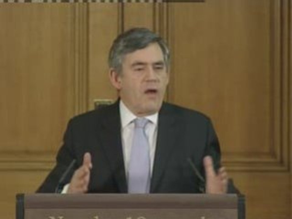 Gordon Brown speaks about the global credit crunch