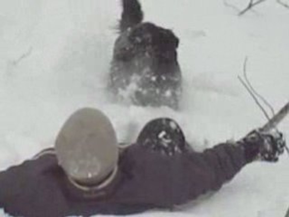 jeux de neige avec Vagheera