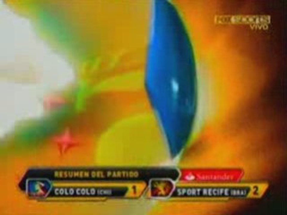 Colo colo 1  sport recife 2 copa libertadores 2009