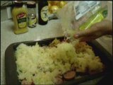 Kielbasa & sauerkraut with potatoes, onions & Beer!