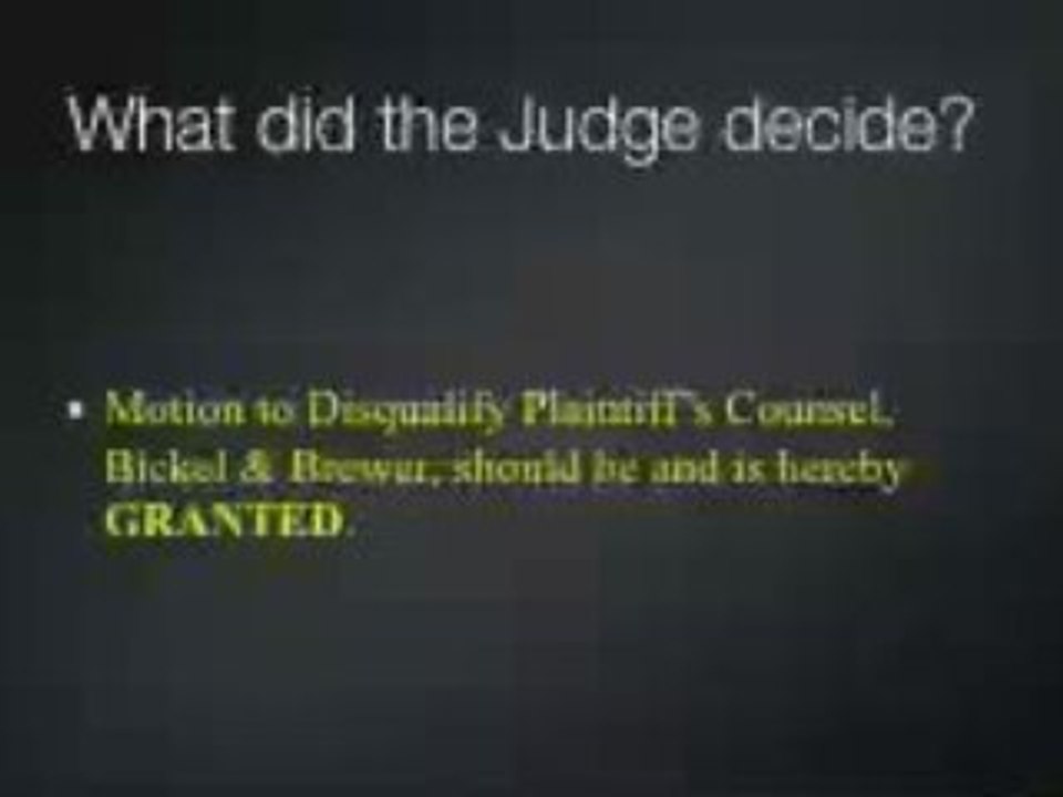 Bickel Brewer Disqualification