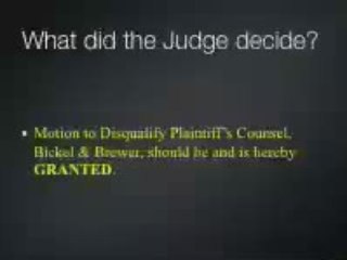 Bickel Brewer Disqualification