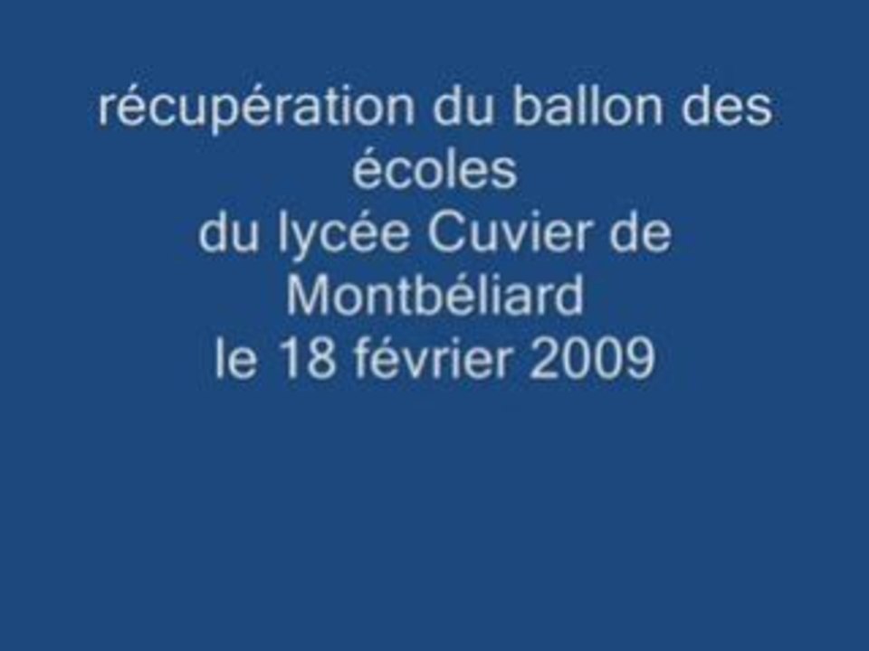 Ballon de Montbéliard du 18 février 2009