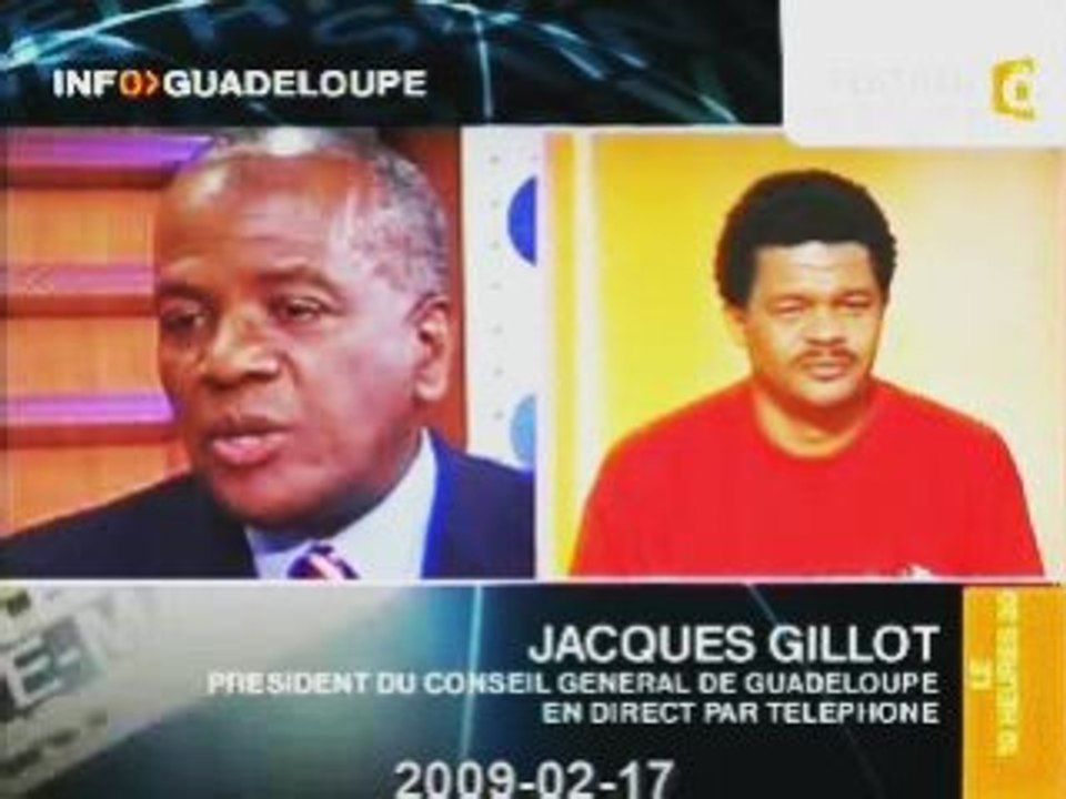 Guadeloupe 17-02-2009 4-4 Elie Domota Jacques Gillot