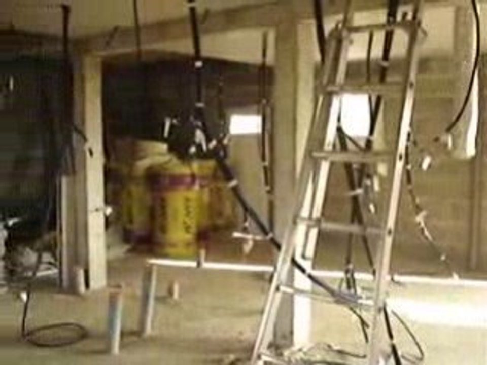 Placo plafond et passage des cables