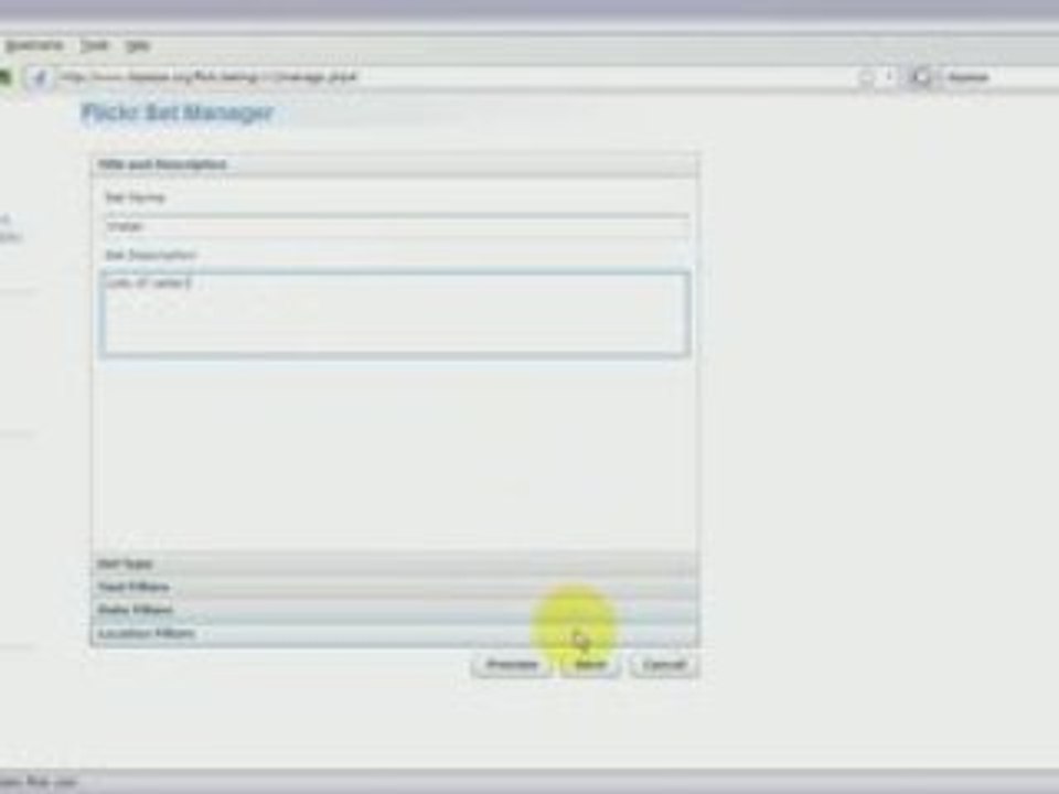 Flickr Set Manager video tutorial
