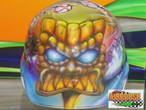 Airbrushing (Softball Helmet) Airbrush Batting Helmets