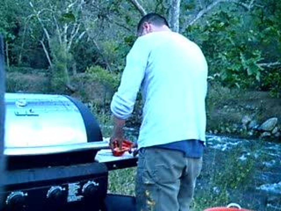 Josh cutting peppers