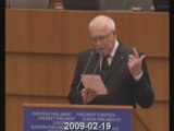 Vaclav Klaus président tchèque au parlement € européen