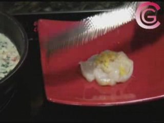 Carpaccio de saint-jaques et sa farce aux tourteaux