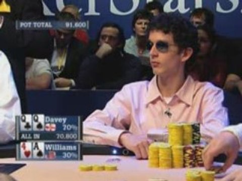 Poker EPT 2 Monte Carlo Davey all in pre flop with QQ