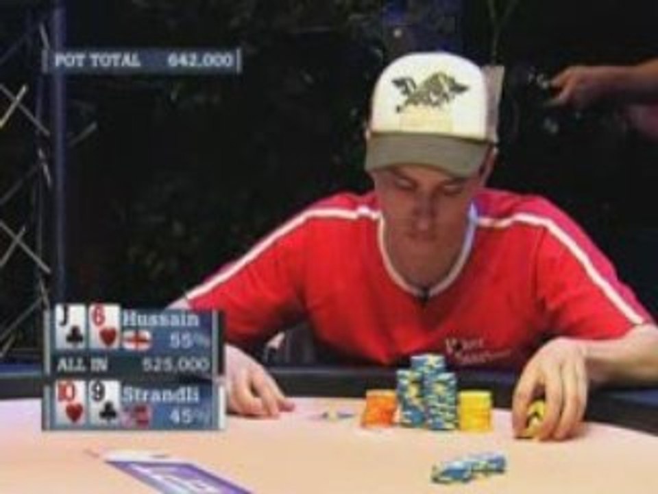 Poker EPT 2 Monte Carlo Hussain wins pot vs Strandli