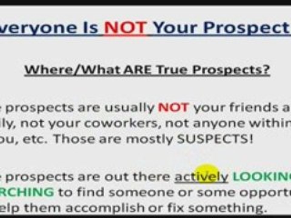 Network Marketing - Generating Qualified Leads.  What To..