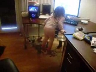 Lila watching youtube comfortably.