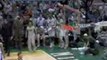 NBA Charlie Villanueva nails a half-court shot against the N