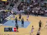 NBA Ronnie Brewer threads the needle to Mehmet Okur for the