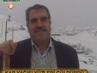 gerger de kar böyle karşılandı