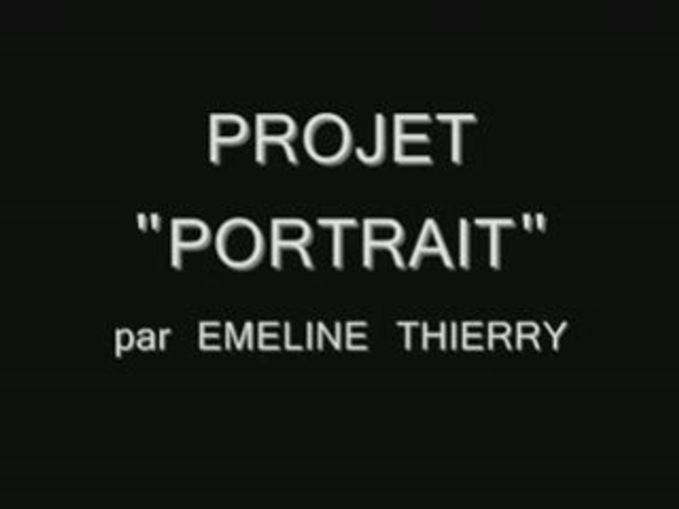 PROJET PORTRAIT