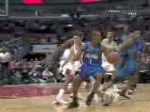 NBA Brad Miller picks off Rafer Alston's pass and takes it i