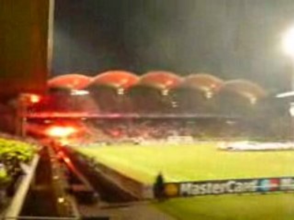 OL BARCA (entrée des joueurs en virage nord bloc A)