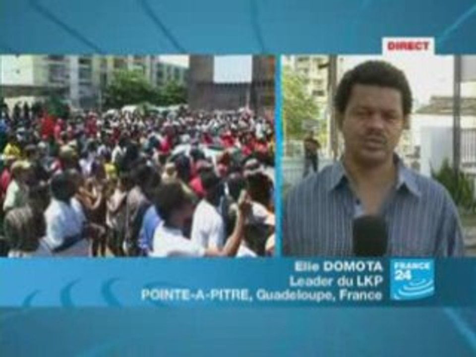 Guadeloupe: réaction d'E. Domota, leader de LKP