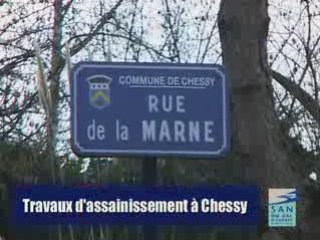 Travaux d'assainissement à Chessy