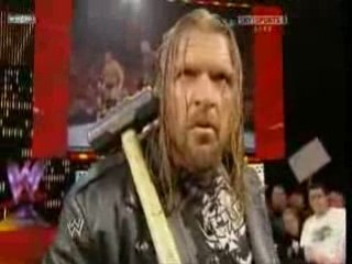 WWE Raw 06/03 triple H poursuit randy orton