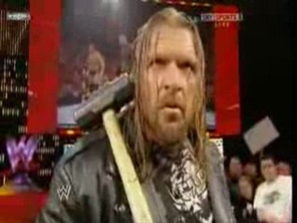 WWE Raw 06/03 triple H poursuit randy orton