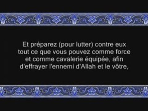 Sourate 8 Al-Anfal ( LE BUTIN ) versets 41 à la fin