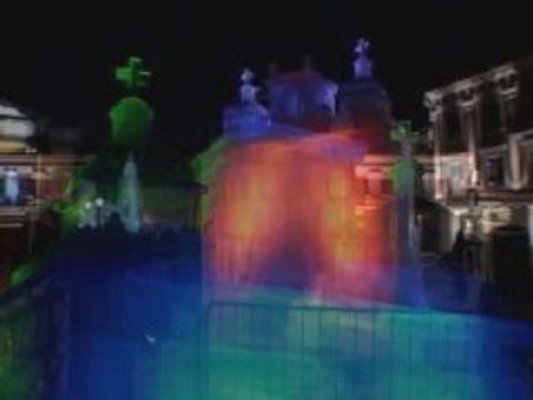 Vilnius 2009 Luminous Baroque ice sculptures