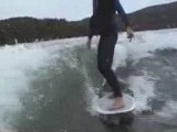 Wakesurfing in Lac Beauport 2006