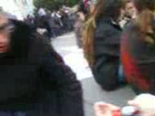 Sitting à Reims sur la route devant le Rectorat