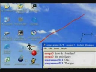 Stickman attacking Windows