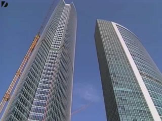 Spiderman Climbs Moscow Skyscraper