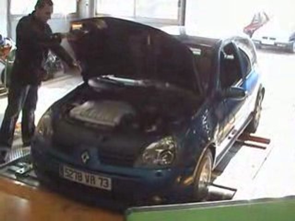 3eme passage o banc de puissance CLIO RS 190 ch