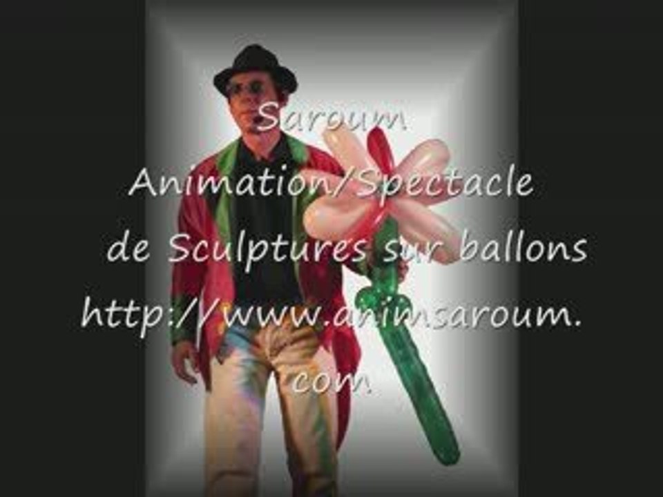 Le show de saroum à manigod sculpture sur ballons