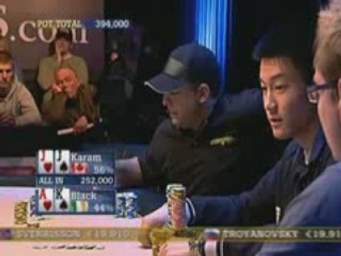 Poker EPT 3 Monte Carlo Karam and Black in a race