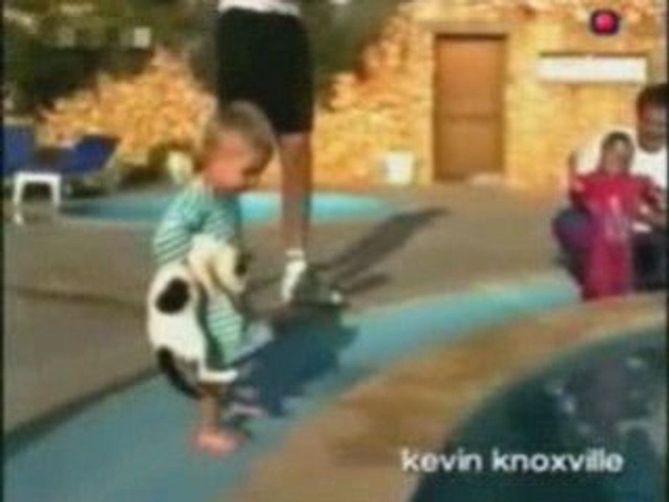 Baby throws a cat in the swimming pool Vidéo Dailymotion